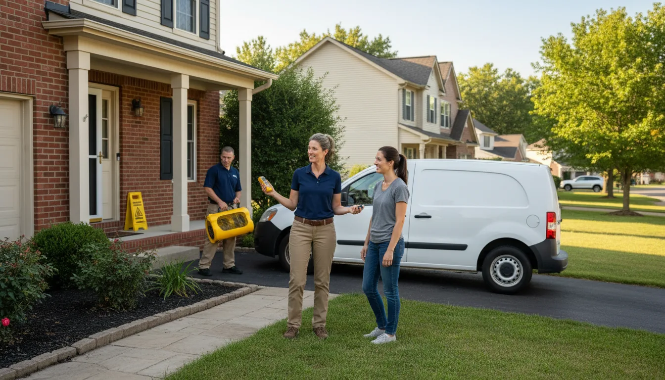 Residential water damage restoration in Westborough, MA